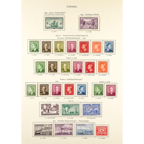 462 - CANADA 1937 - 1951 MINT COLLECTION on album pages, complete for the KGVI period (SG 356-440) plus Sp... 