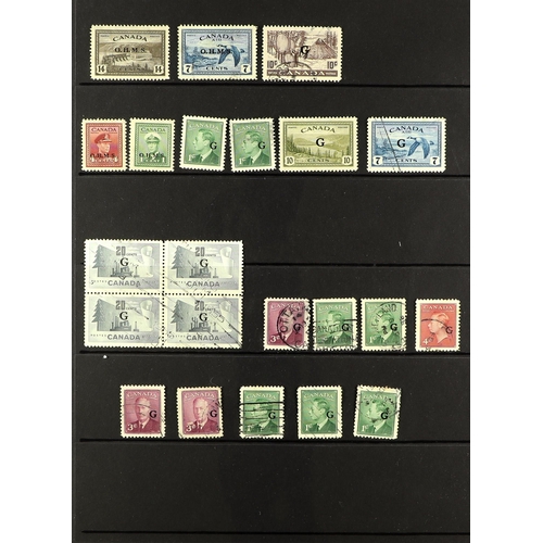 463 - CANADA OFFICIAL STAMPS 1939 - 1953 chiefly used on protective pages includes blocks, stc £2000+ (ove... 