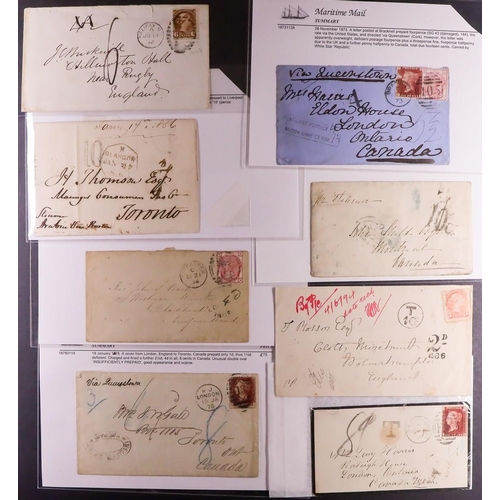 464 - CANADA POSTAGE DUE MAIL 1852 - 1895 a group of 15 covers (+1 front) sent between GB and Canada (both... 