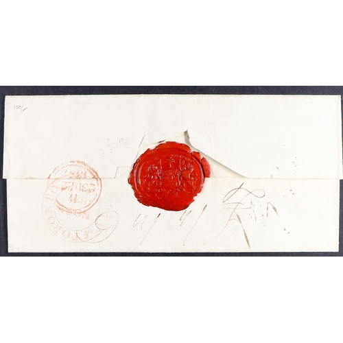 465 - CANADA TRANS-ATLANTIC MAIL TORONTO ,U.C., TO LONDON 1837 (21 Nov) ELS with original enclosure with r... 