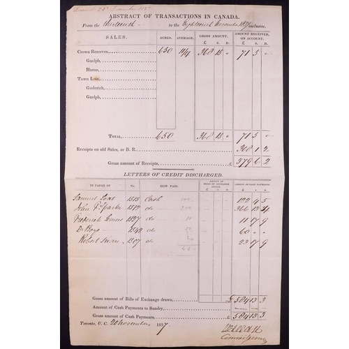 465 - CANADA TRANS-ATLANTIC MAIL TORONTO ,U.C., TO LONDON 1837 (21 Nov) ELS with original enclosure with r... 