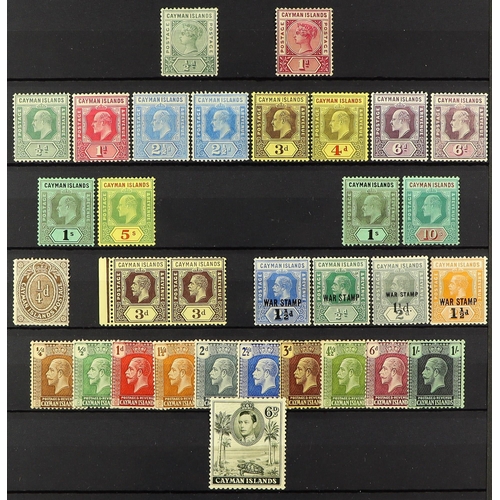 468 - CAYMAN IS. 1900 - 1938 FINE MINT range of 32 stamps incl 1900 set SG 1/2, 1907-09 set SG 25/34, much... 