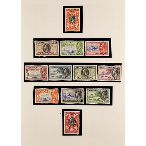 472 - CAYMAN IS. 1900 - 1976 COLLECTION of around 250 mint stamps & covers, on album pages, The QV to KGVI... 