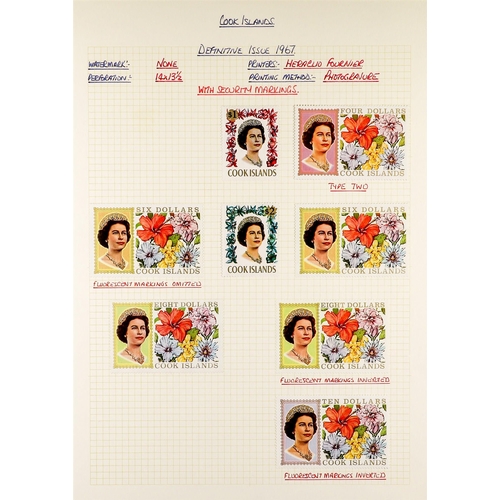 499 - COOK IS. 1953 - 2000 COLLECTION. A beautiful collection of mint & never hinged mint sets, and never ... 