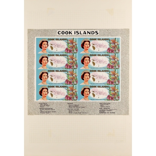 500 - COOK IS. 1963 - 1970 IMPERFS COLLECTION. A collection of never hinged mint imperf pairs, note such t... 