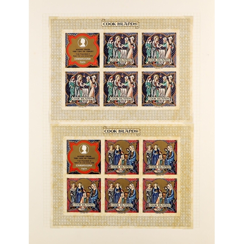 500 - COOK IS. 1963 - 1970 IMPERFS COLLECTION. A collection of never hinged mint imperf pairs, note such t... 