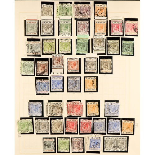 507 - CYPRUS 1880 - 1965 COLLECTION of mint & used stamps, includes 1880 ½d (3, plates 12, 15, 19), 1d (11... 