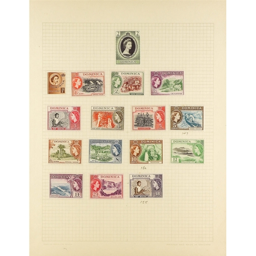 522 - DOMINICA 1886 - 1972 MINT COLLECTION on album pages, cat £600+ (approx 280 stamps) Lot 522 (M) [b]