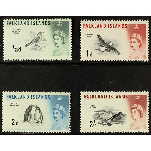 549 - FALKLAND IS. 1960-66 Birds set, SG 193/207, plus De La Rue printing ½d, 1d, 2d and 2s (SG 204a), and... 