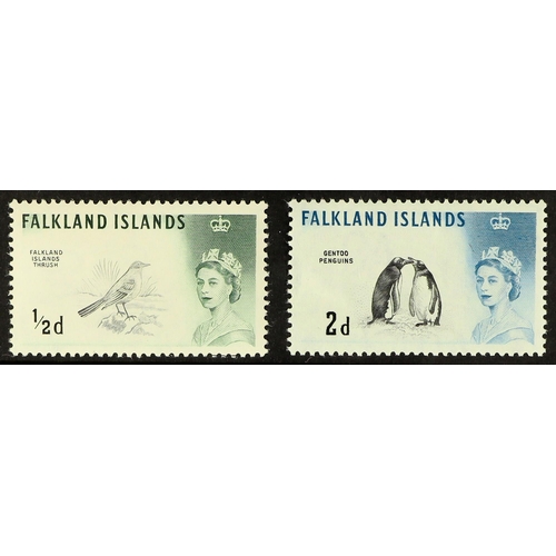 549 - FALKLAND IS. 1960-66 Birds set, SG 193/207, plus De La Rue printing ½d, 1d, 2d and 2s (SG 204a), and... 