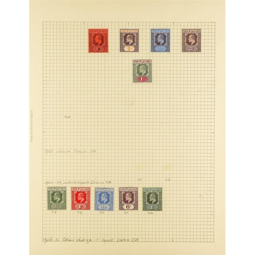 558 - FIJI 1891 - 1935 COLLECTION of over 50 mint stamps on album pages, values to 5s, sets, etc. Cat £500... 