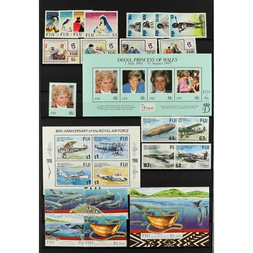 561 - FIJI 1967 - 1989 NEVER HINGED MINT COLLECTION near- complete for the entire period, on protective pa... 