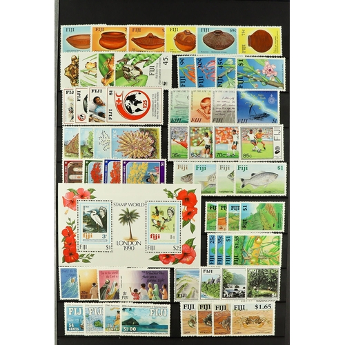 561 - FIJI 1967 - 1989 NEVER HINGED MINT COLLECTION near- complete for the entire period, on protective pa... 