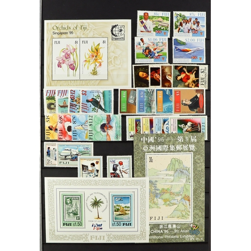 561 - FIJI 1967 - 1989 NEVER HINGED MINT COLLECTION near- complete for the entire period, on protective pa... 