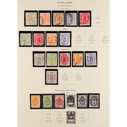 563 - FINLAND 1860 - 1987 COLLECTION of mint & used stamps and miniature sheets note 1860 5k mint (signed ... 