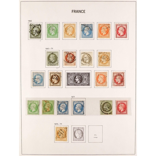 567 - FRANCE 1849 - 1969 USED COLLECTION of around 1800 stamps in a Davo 'France' album, comprehensive wit... 