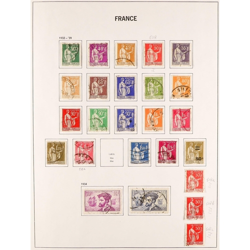 567 - FRANCE 1849 - 1969 USED COLLECTION of around 1800 stamps in a Davo 'France' album, comprehensive wit... 