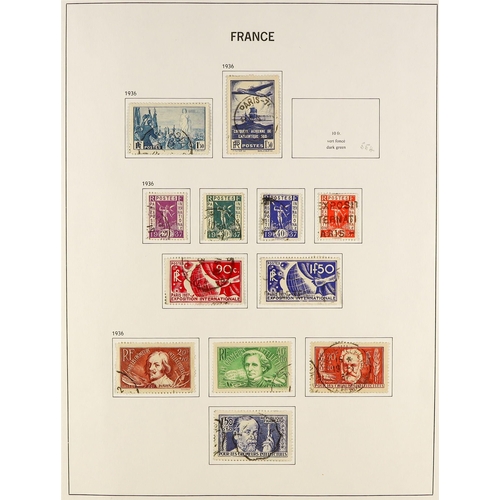 567 - FRANCE 1849 - 1969 USED COLLECTION of around 1800 stamps in a Davo 'France' album, comprehensive wit... 