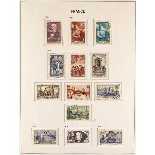 567 - FRANCE 1849 - 1969 USED COLLECTION of around 1800 stamps in a Davo 'France' album, comprehensive wit... 