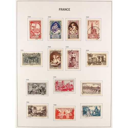 567 - FRANCE 1849 - 1969 USED COLLECTION of around 1800 stamps in a Davo 'France' album, comprehensive wit... 