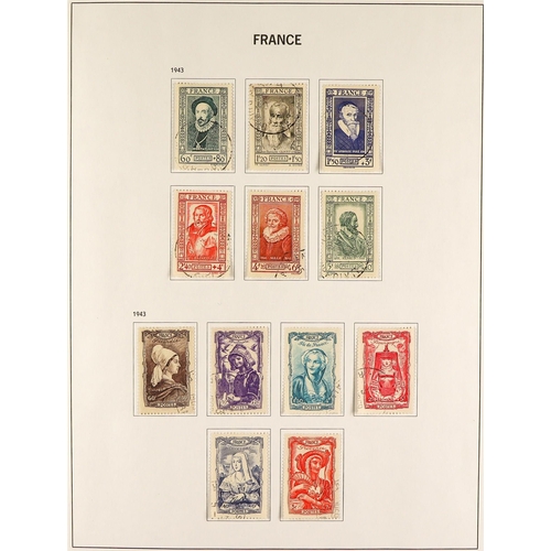 567 - FRANCE 1849 - 1969 USED COLLECTION of around 1800 stamps in a Davo 'France' album, comprehensive wit... 