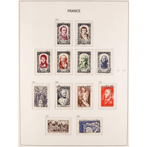 567 - FRANCE 1849 - 1969 USED COLLECTION of around 1800 stamps in a Davo 'France' album, comprehensive wit... 