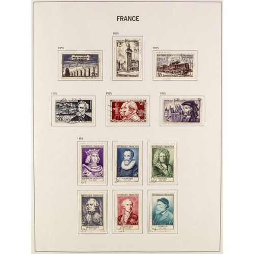 567 - FRANCE 1849 - 1969 USED COLLECTION of around 1800 stamps in a Davo 'France' album, comprehensive wit... 