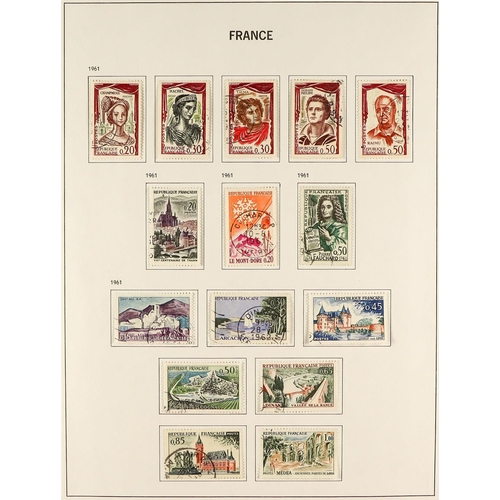 567 - FRANCE 1849 - 1969 USED COLLECTION of around 1800 stamps in a Davo 'France' album, comprehensive wit... 