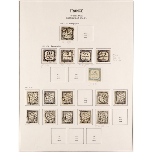 567 - FRANCE 1849 - 1969 USED COLLECTION of around 1800 stamps in a Davo 'France' album, comprehensive wit... 