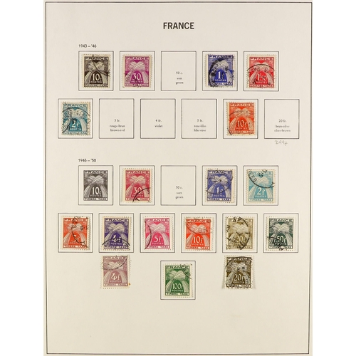 567 - FRANCE 1849 - 1969 USED COLLECTION of around 1800 stamps in a Davo 'France' album, comprehensive wit... 