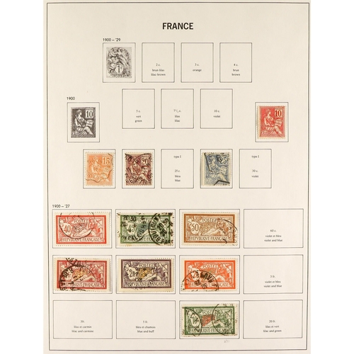 567 - FRANCE 1849 - 1969 USED COLLECTION of around 1800 stamps in a Davo 'France' album, comprehensive wit... 