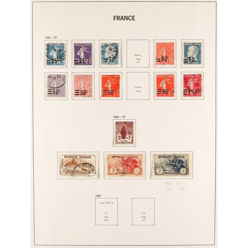 567 - FRANCE 1849 - 1969 USED COLLECTION of around 1800 stamps in a Davo 'France' album, comprehensive wit... 