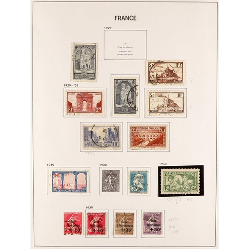 567 - FRANCE 1849 - 1969 USED COLLECTION of around 1800 stamps in a Davo 'France' album, comprehensive wit... 