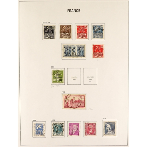 567 - FRANCE 1849 - 1969 USED COLLECTION of around 1800 stamps in a Davo 'France' album, comprehensive wit... 