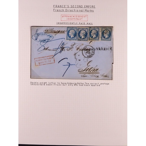 572 - FRANCE 1853-61 IMPERFORATES ON BETTER COVERS. A rather lovely collection of 15 covers bearing the 18... 