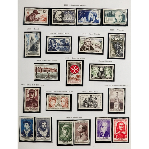 581 - FRANCE 1956-2012 COMPREHENSIVE NEVER HINGED MINT COLLECTION in four hingeless albums & stockbook, al... 