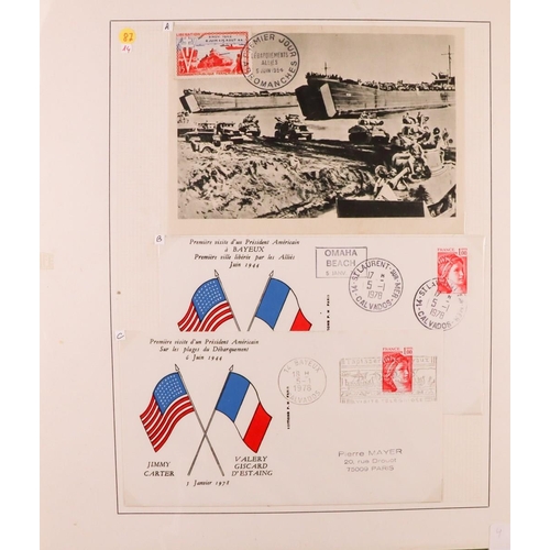 591 - FRANCE LIBERATION OF FRANCE 1944-45 nicely displayed topical collection of stamps, covers, postcards... 