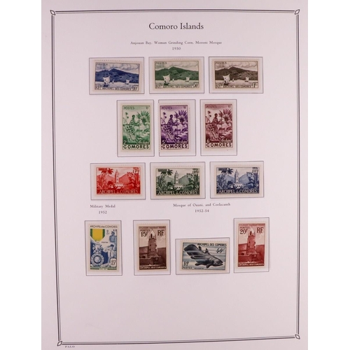 601 - FRENCH COLONIES COLLECTOR'S ESTATE IN BOX. A good range of countries on pages and stock cards which ... 