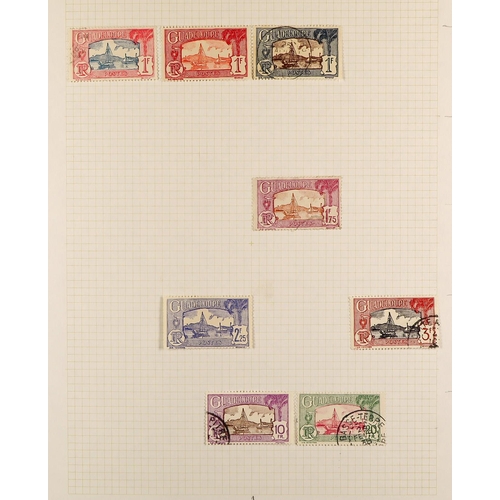 607 - FRENCH COLONIES GUADELOUPE collection of mint and used stamps also covers and cards. Stamps (1884-19... 