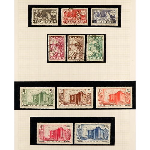 607 - FRENCH COLONIES GUADELOUPE collection of mint and used stamps also covers and cards. Stamps (1884-19... 