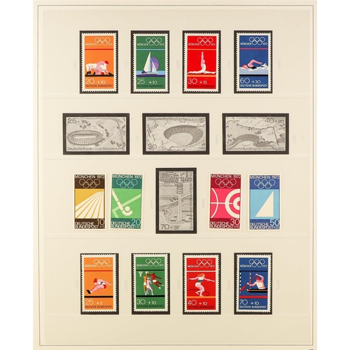 661 - GERMANY 1949 - 1995 NEVER HINGED MINT collection housed in 4 'Safe Dual' hingless albums. Missing th... 