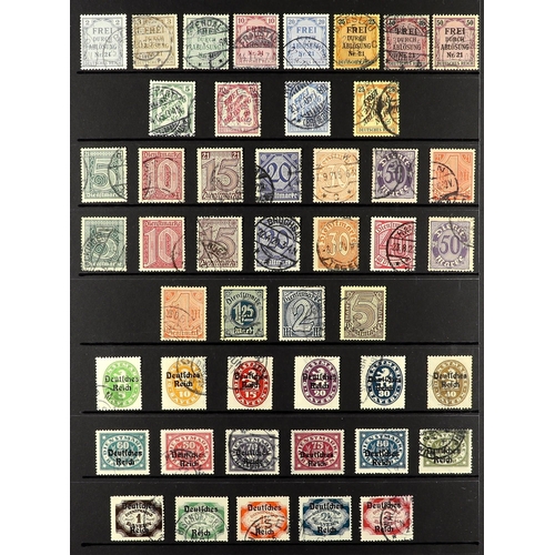 666 - GERMANY OFFICIALS 1903 - 1944 collection of used stamps, note 1903 set, 1920 both sets, 1920 opts on... 