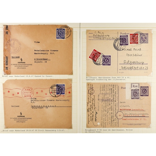 667 - GERMAN ALLIED ZONES 1945 - 1951 COLLECTION OF COVERS from various allied zones, registered, censored... 