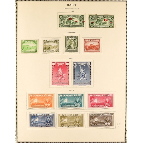 732 - HAITI 1945 - 1998 COLLECTION IN 2 ALBUMS of mint / never hinged mint sets, miniature sheets & a few ... 