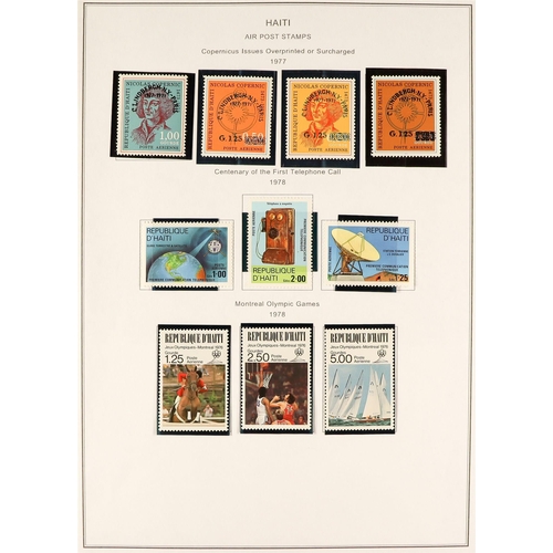 732 - HAITI 1945 - 1998 COLLECTION IN 2 ALBUMS of mint / never hinged mint sets, miniature sheets & a few ... 