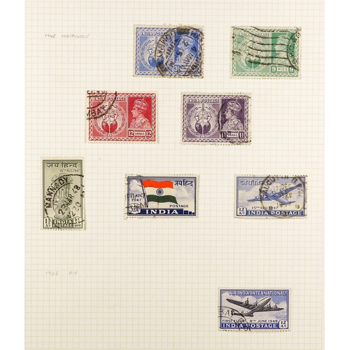 753 - INDIA 1854 - 1952 USED COLLECTION includes 1854-55 ½a (2), 1a (5), 2a (3) & 4a, 1855 4a & 8a, 1856-6... 