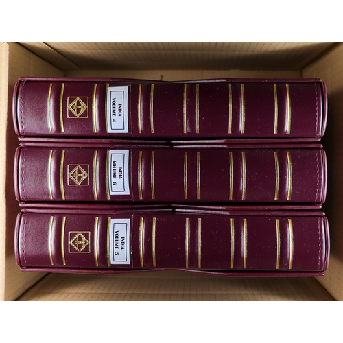 757 - INDIA 1911-1991 EXTENSIVE COMPREHENSIVE COLLECTION in six volumes, mint (many never hinged) & used s... 