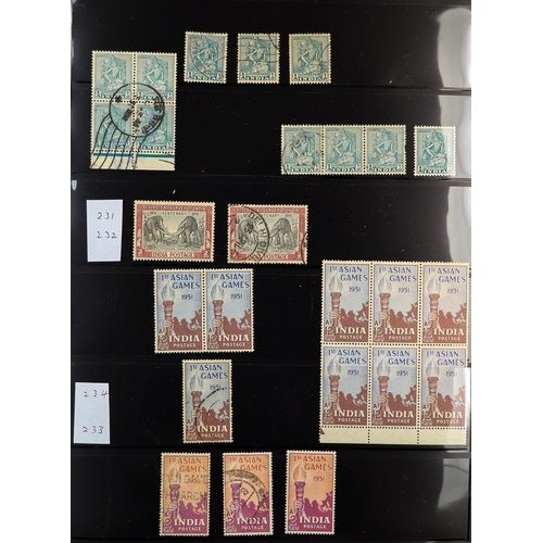 757 - INDIA 1911-1991 EXTENSIVE COMPREHENSIVE COLLECTION in six volumes, mint (many never hinged) & used s... 