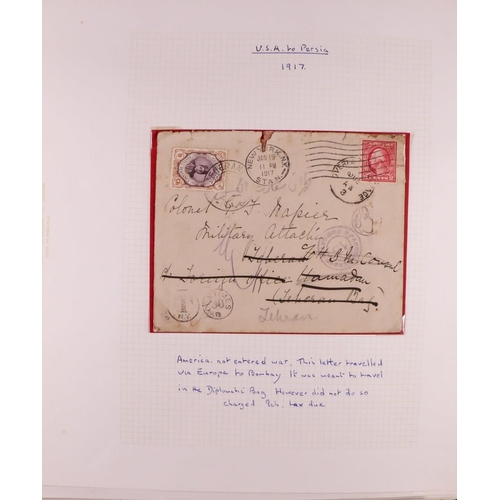 793 - IRAN/PERSIA 1880's-1940's COVERS COLLECTION Some written up on pages and more in box, includes vario... 