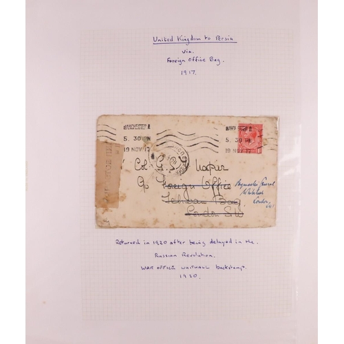 793 - IRAN/PERSIA 1880's-1940's COVERS COLLECTION Some written up on pages and more in box, includes vario... 